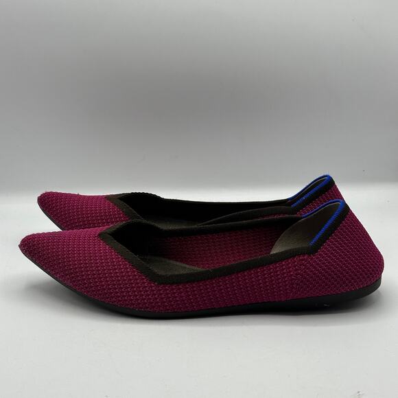 ROTHY'S The Point Flat Bright Magenta Pink Sz 11 $145 - Picture 4 of 8